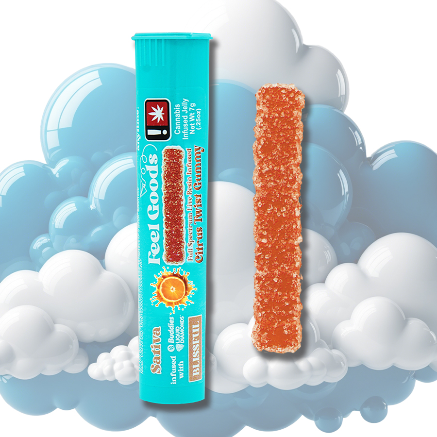 Photograph of product: 100mg Citrus Twist - Gummy Straw - Feel Goods