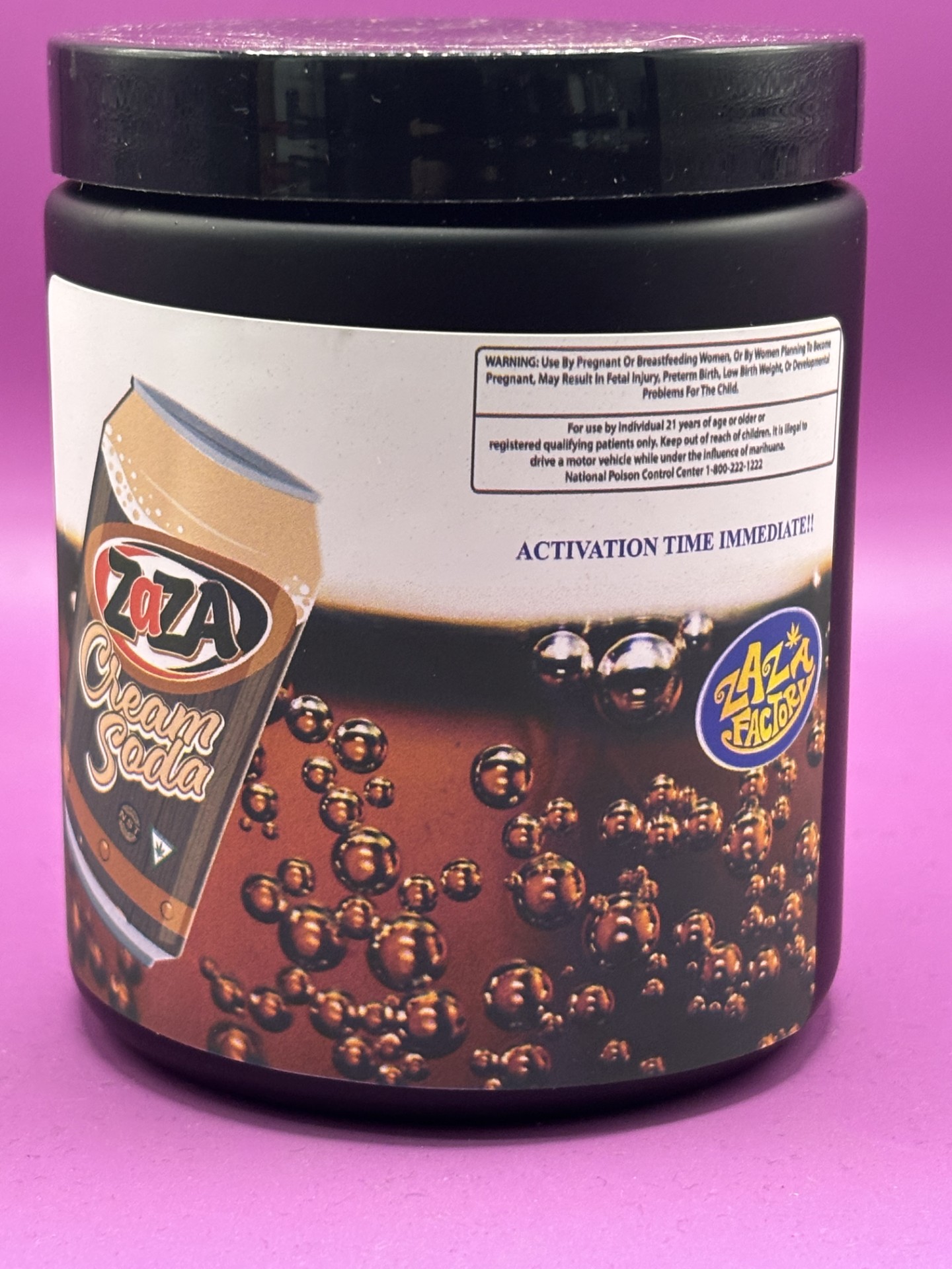 Photograph of product: ZAZA FACTORY | CREAM SODA| PREPACKED 1/2 OZ JAR - 14g