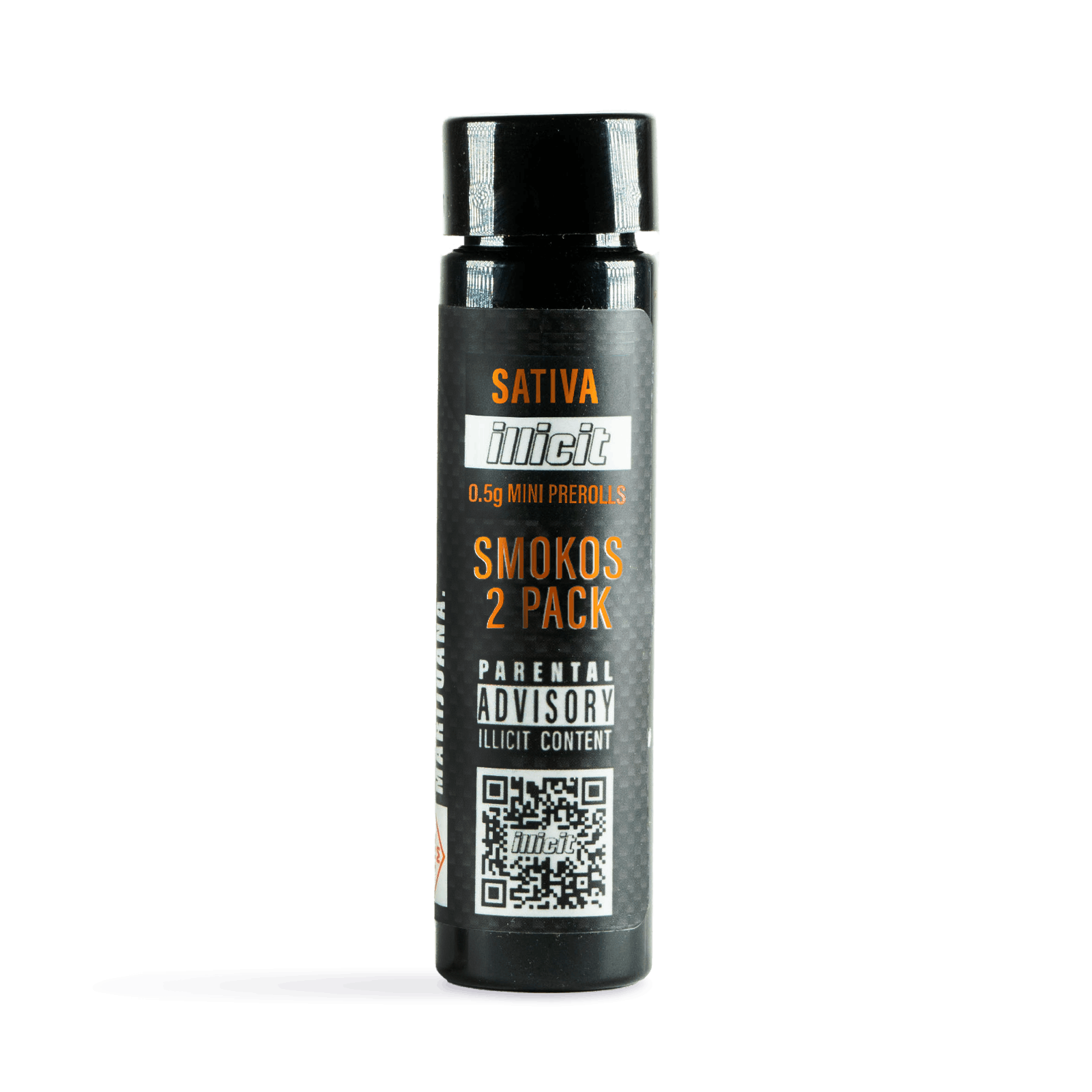 Photograph of product: Illicit: Pre-Roll Pack | Blackberry Larry | Smokos | 0.5g ea | 2pk