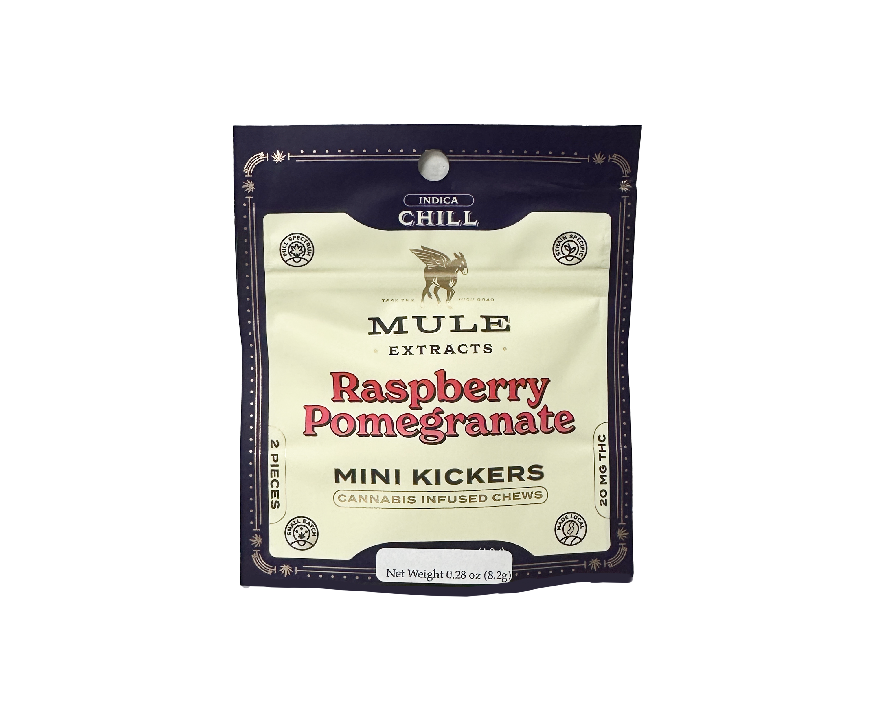Photograph of product: Mule Extracts | Kicker Gummy | Raspberry Pomegranate | 2 Pack 20mg
