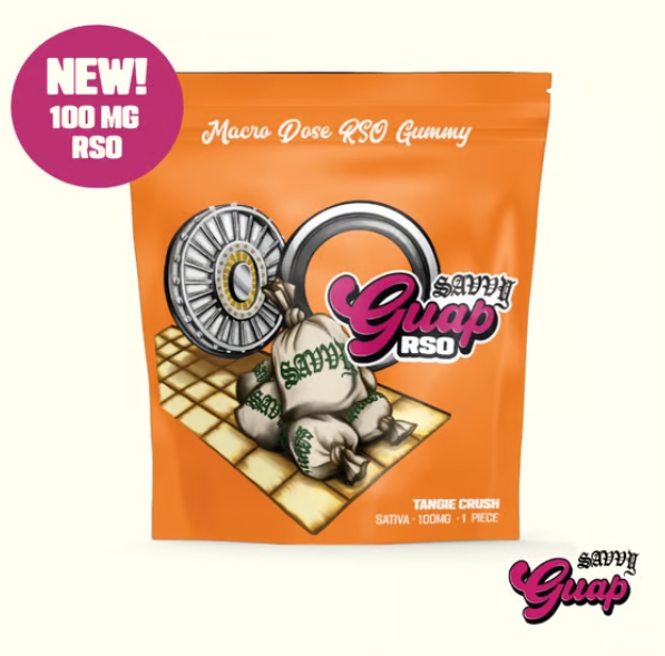 Photograph of product: RSO Gummy | Savvy Guap | Tangie Crush [100mg] [1pk]