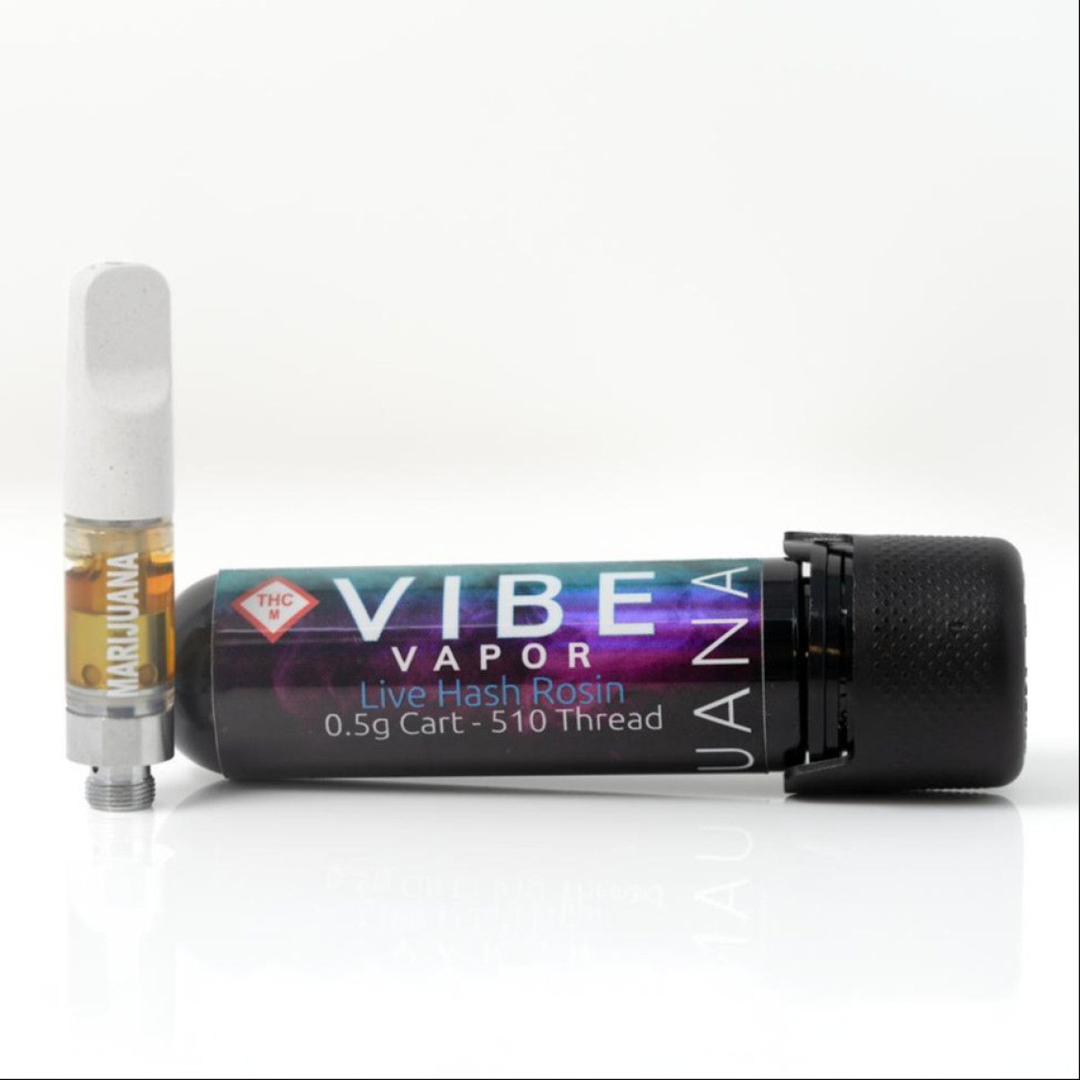 Photograph of product: Red Berries (H) - Vibe Oui'd - 0.5g Live Rosin Vape Cart