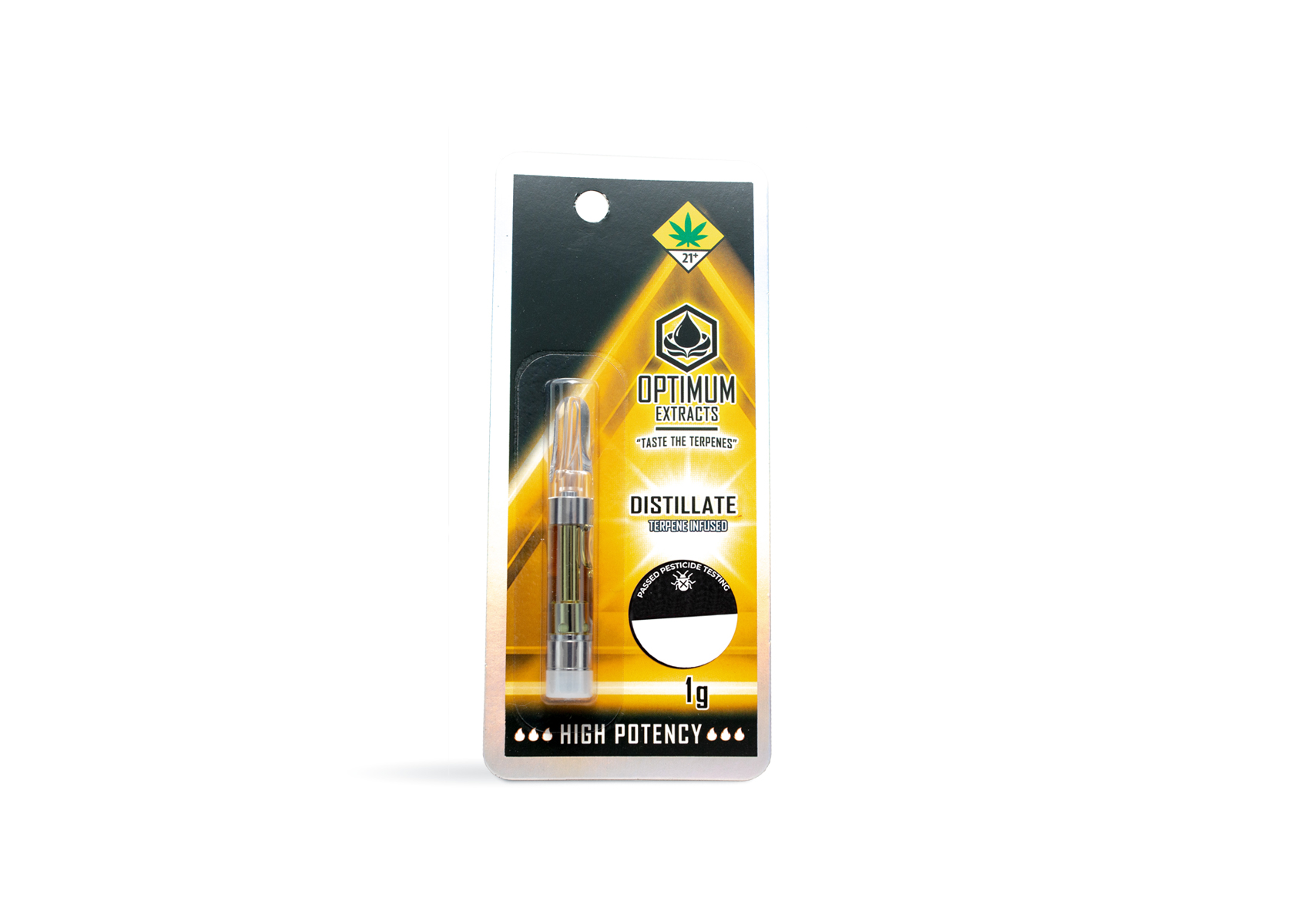 Photograph of product: OPTIMUM Distillate - Vape Cartridge - Tropical Pineapple