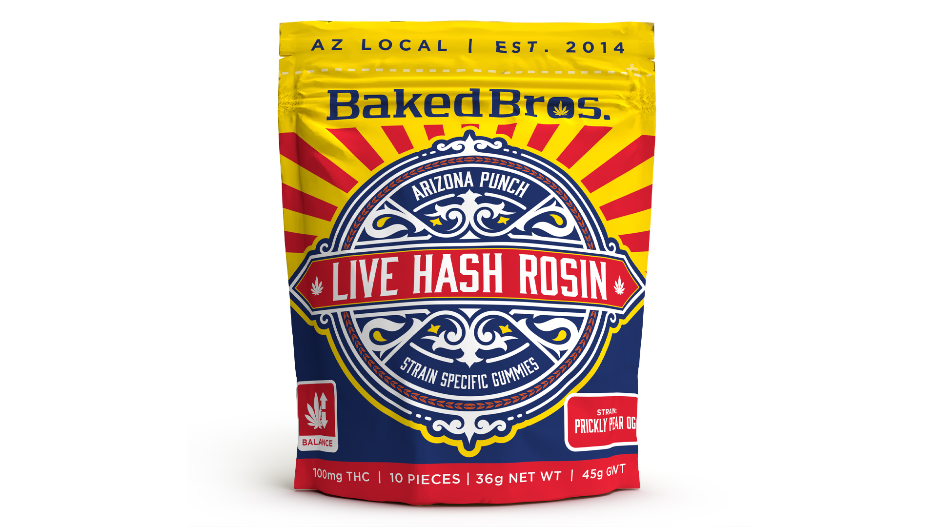 Photograph of product: Arizona Punch Live au chocolat Rosin | Prickly Pear OG | 100mg