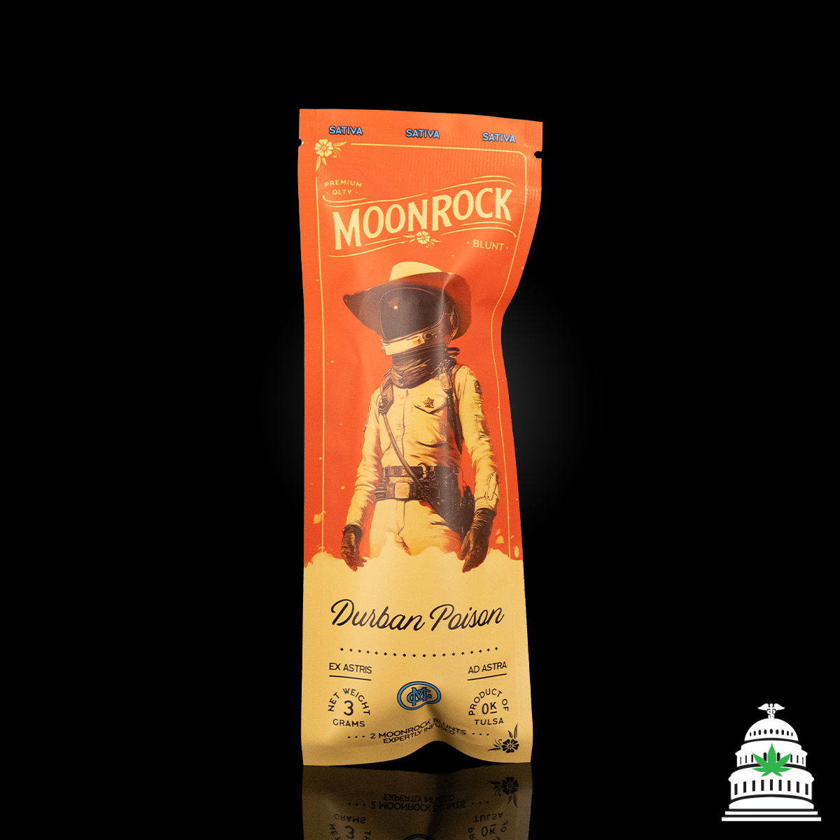 Photograph of product: Banana Kush - 2pk Mello Gold Moonrock Blunts