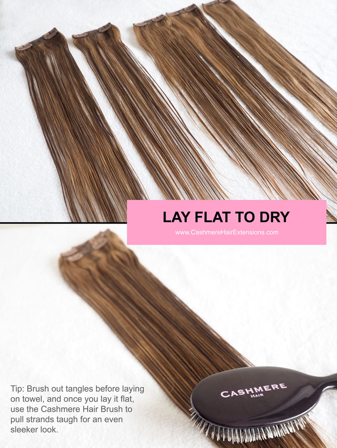 5 Ways to Air Dry Hair Extensions- viva glam magazine -LAY-FLAT-TO-DRY