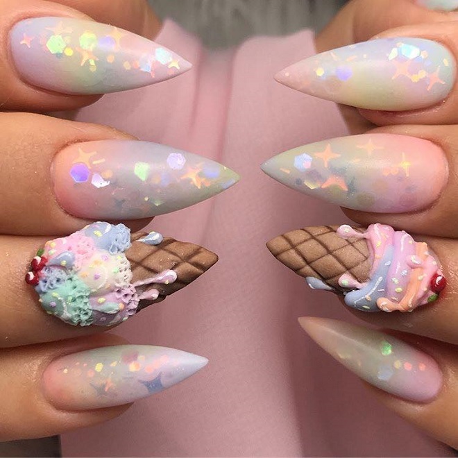 15 Nail Trends You Need to Sport This Summer ice cream