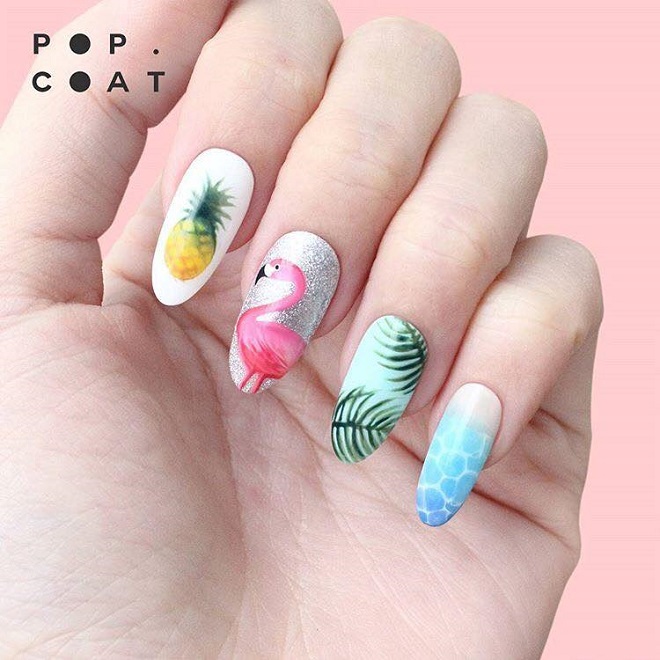 15 Nail Trends You Need To Sport This Summer Sea Palm Flamingo Pineapple Viva Glam Magazine