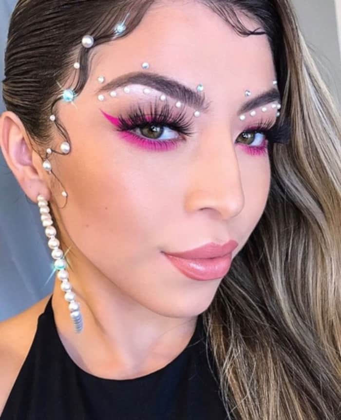 bedazzled makeup trend