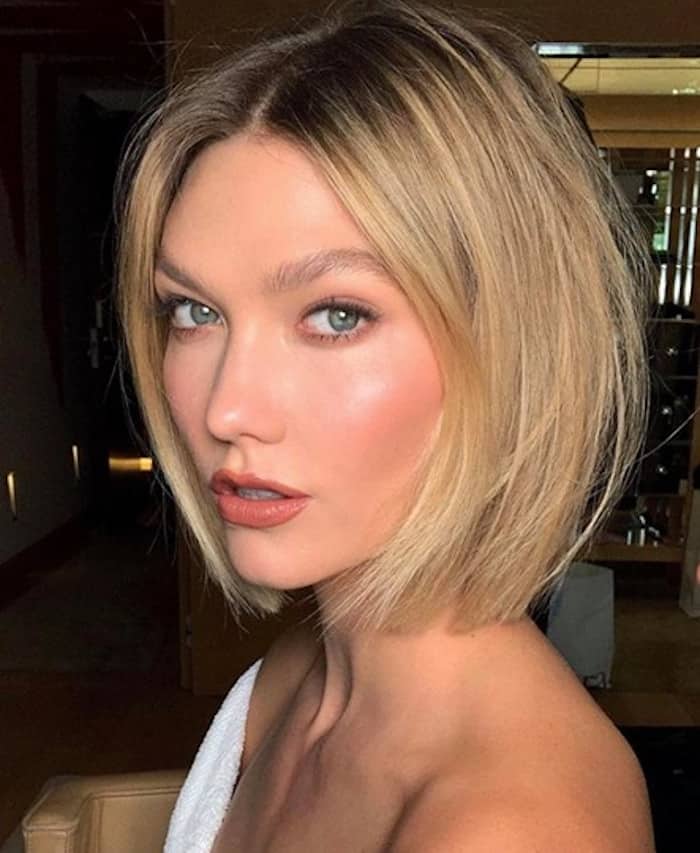 blonde hair with dark roots hollywood hair color trend