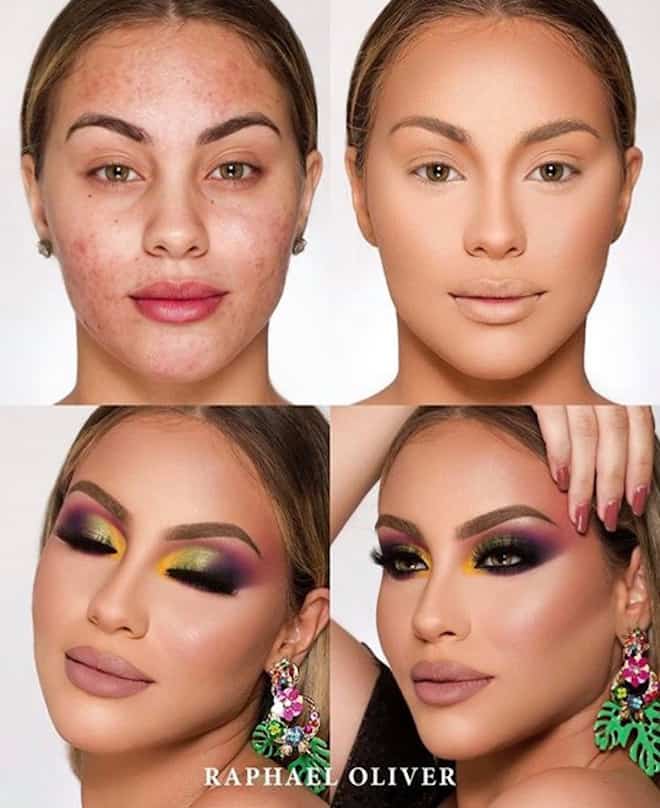 this makeup artist shows the power of makeup through 4 step beauty transformations