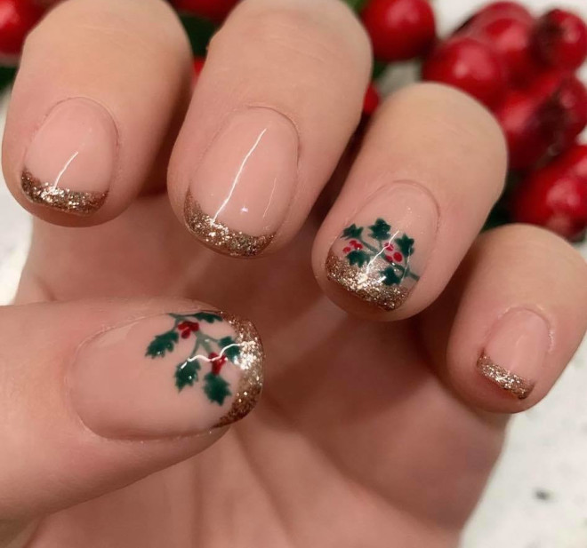 festive french manicures