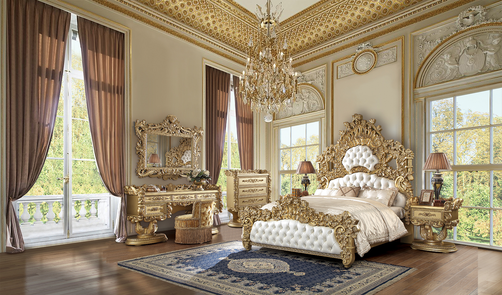 castle-style-luxury-furniture-gold-bed